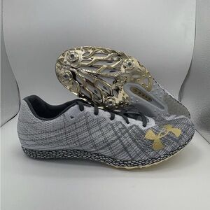 Under Armour Gray and Gold Athletic Spikes